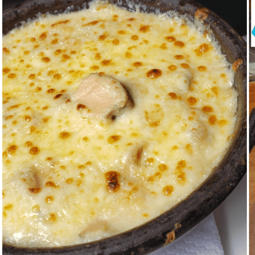 Chupe de locos servido gratinado