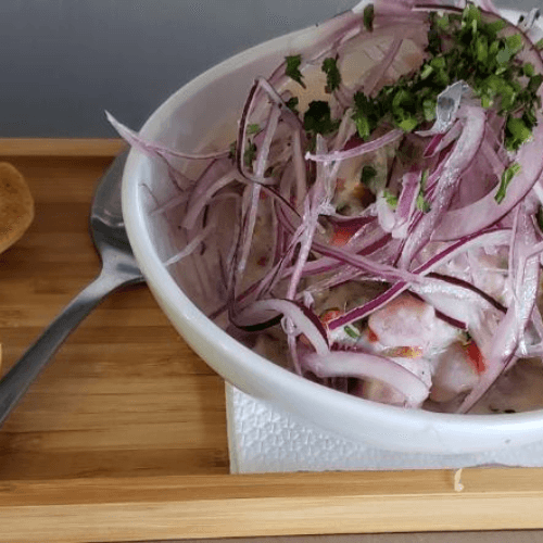 Ceviche de reineta de la carta de Donde Elbita